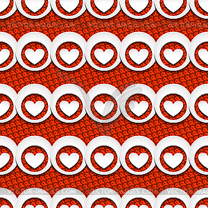 Hearts with shadow - vector clipart
