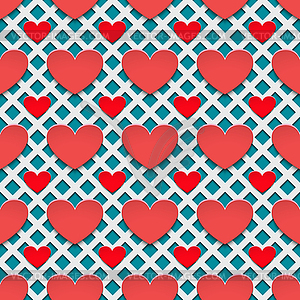 Hearts with shadow - vector clip art