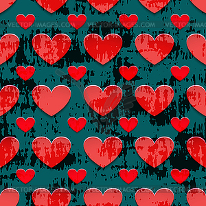 Hearts with shadow - vector clipart
