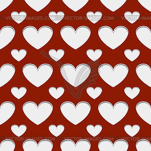 Hearts with shadow - vector clipart