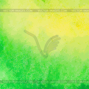 Green and yellow watercolor paint background - vector clipart