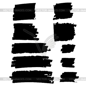 Black paint spots set - vector EPS clipart