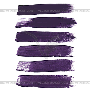 Violet ink brush strokes - vector image