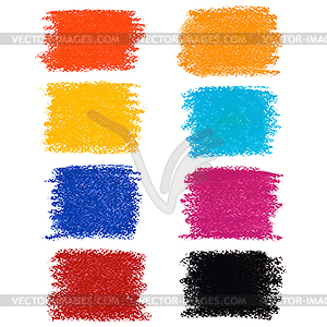 Set of pastel crayon spots - vector clipart