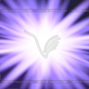 Violet light rays - vector clipart