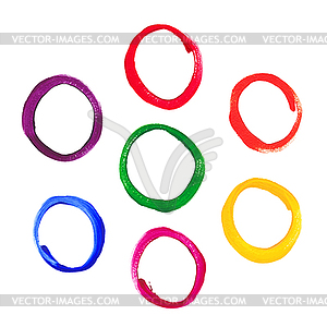 Color acrylic round frames - vector clipart