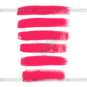 Pink ink brush strokes - vector image