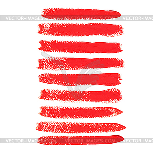 Red acrylic brush strokes - vector clipart