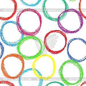 Seamless pattern background with colored circles - vector clipart / vector image