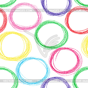 Seamless pattern background with colored pencil - vector clip art