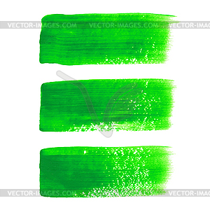 Зеленый акриловые окрашены набор кистей инсульт - изображение в векторе / векторный клипарт