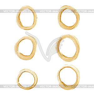 Gold circle set - vector clipart