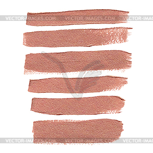 Bronze ink brush strokes - vector image