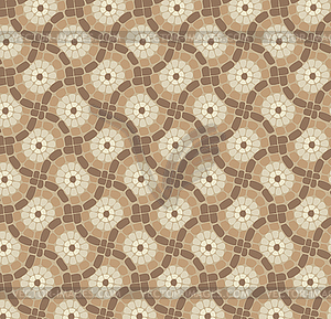Tile mosaic floor, stone background pattern - vector image