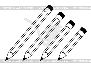 Stylized school pencils - vector EPS clipart