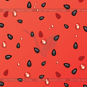 Juicy watermelon background pattern with seeds - vector clipart