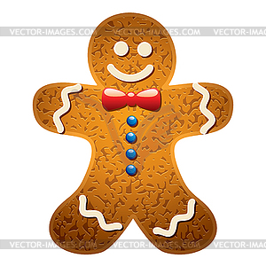 Gingerbread cookie cartoon - stock vector clipart