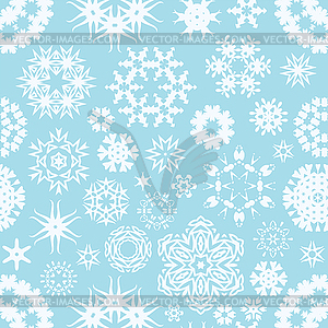 Winter seamless snowflake background pattern - vector image