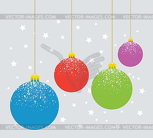 New year holiday christmas balls - vector image