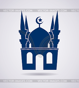 Исламский значок мечеть или символ - векторный клипарт EPS