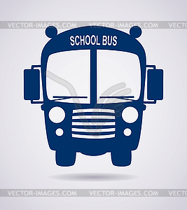 School bus icon or symbol - vector image