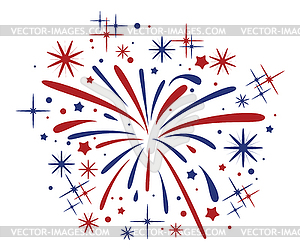 Abstract bursting fireworks - vector clip art