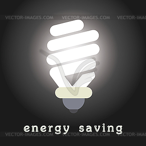 Symbol of energy saving lamp - vector image