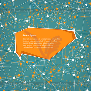 Abstract connection background with copyspace, - vector image