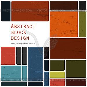 Абстрактные ретро блоки дизайн красочные - изображение векторного клипарта
