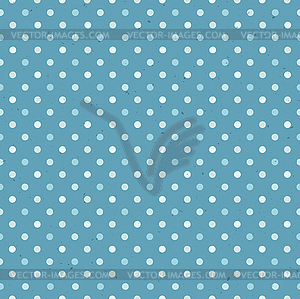 Blue Textured Polka Dot Seamless Pattern - vector image