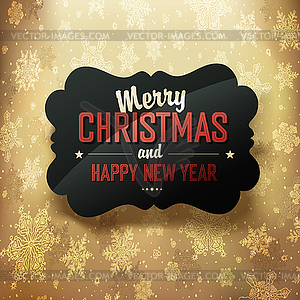 Christmas golden abstract background.  - vector clipart