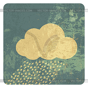 Cloud grunge icon - vector clipart