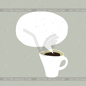 Coffee Cup Bubble Concept  - vector clipart