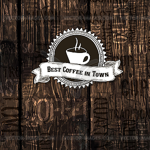Best Coffee In Town Poster - vector clipart