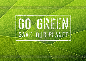 Go Green Афиша - векторный рисунок