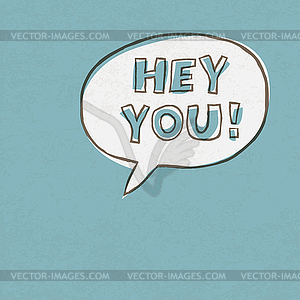 Hey You! Exclamation Words - vector clipart / vector image
