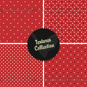 Classical Red Textured Polka Dot Seamless - vector clip art