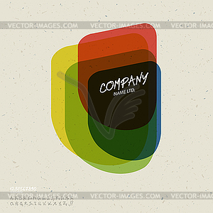 Social abstract logo design template. Colorful - vector clipart