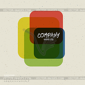 Social abstract logo design template. Colorful cube - vector clipart