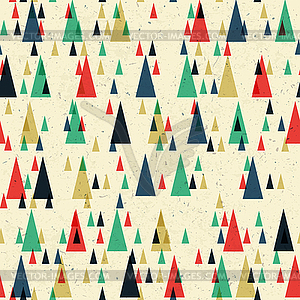 Geometric retro seamless pattern - vector clipart