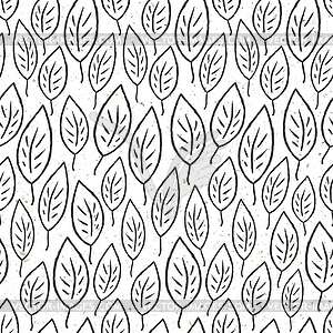 Seamless leaves pattern - vector clipart