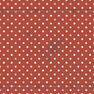 Vintage Textured Polka Dot Seamless Pattern - vector clipart