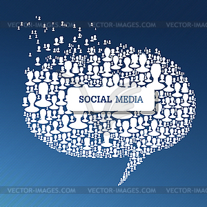 Social Media Bubble Speech Concept - vector image