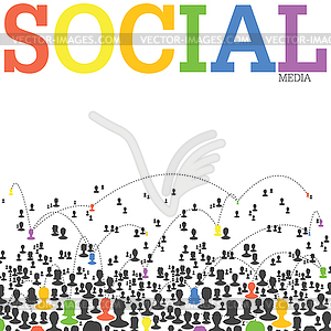 Social Media Network Concept - vector image