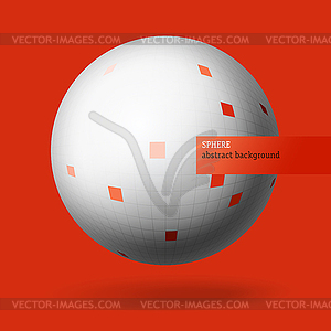 Sphere. Concept background with copy-space area,  - vector clip art