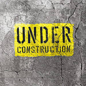 Under Construction Sign - color vector clipart