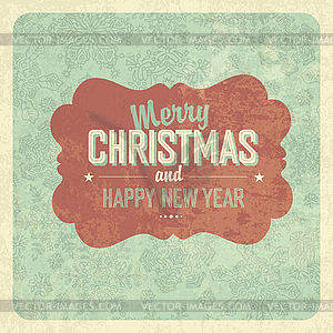 Christmas Greeting Vintage Poster - vector clipart