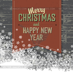 Merry Christmas Card With Space For Text - vector clipart