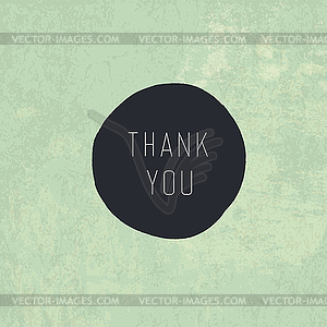 Vintage Thank You Card Template - vector EPS clipart