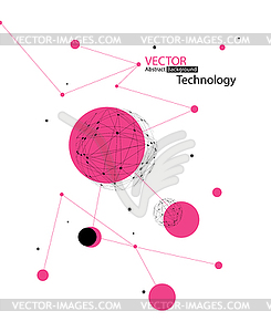 Global communications concept - vector clip art